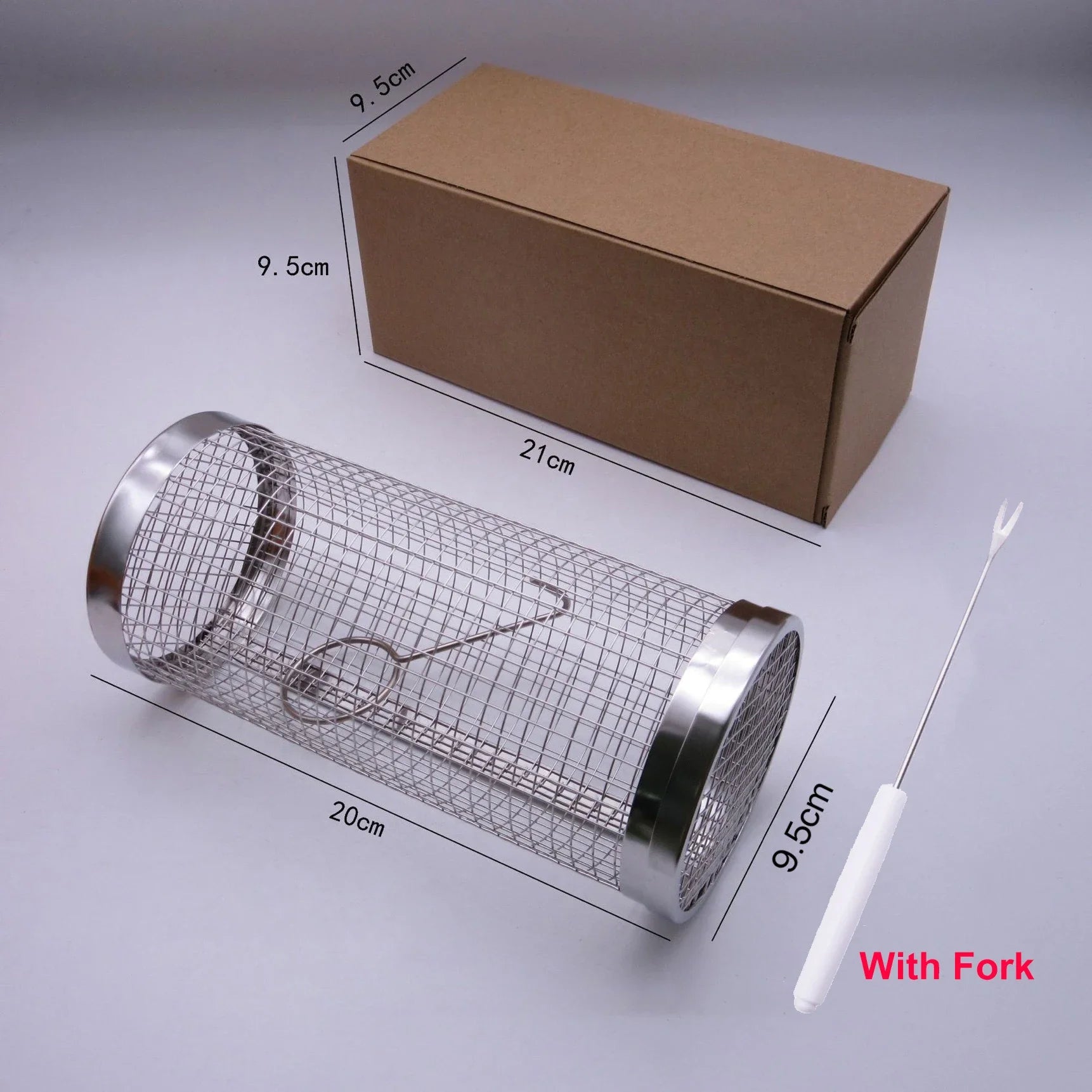 Stainless Steel Rolling Grilling Basket