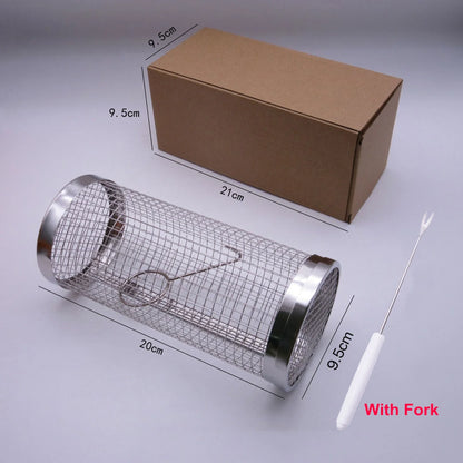 Stainless Steel Rolling Grilling Basket