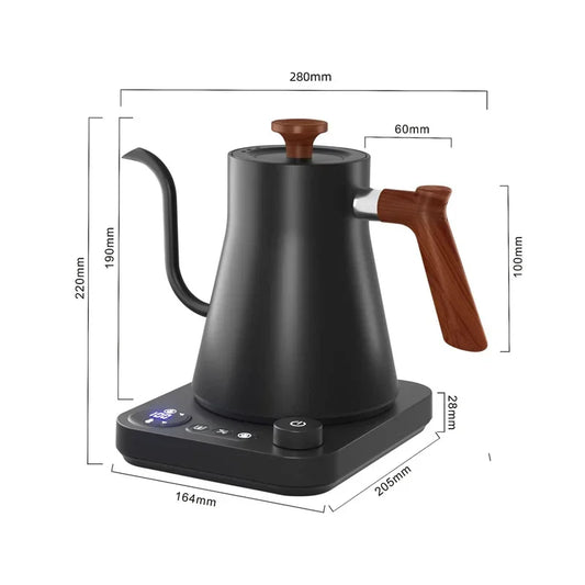 Bouilloire électrique en acier inoxydable pour cafetière manuelle 