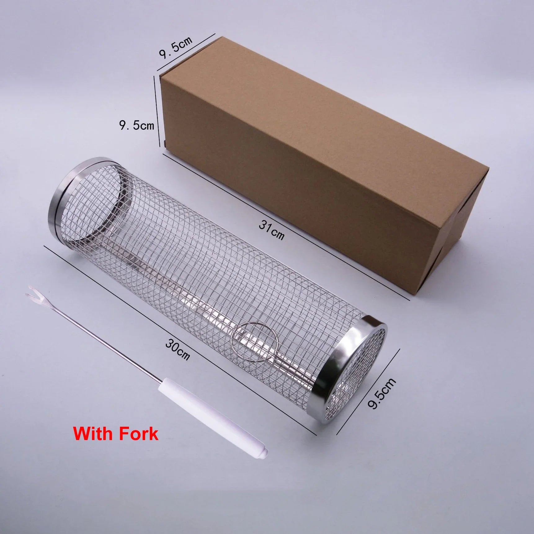 Stainless Steel Rolling Grilling Basket