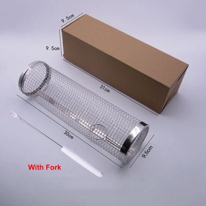 Stainless Steel Rolling Grilling Basket