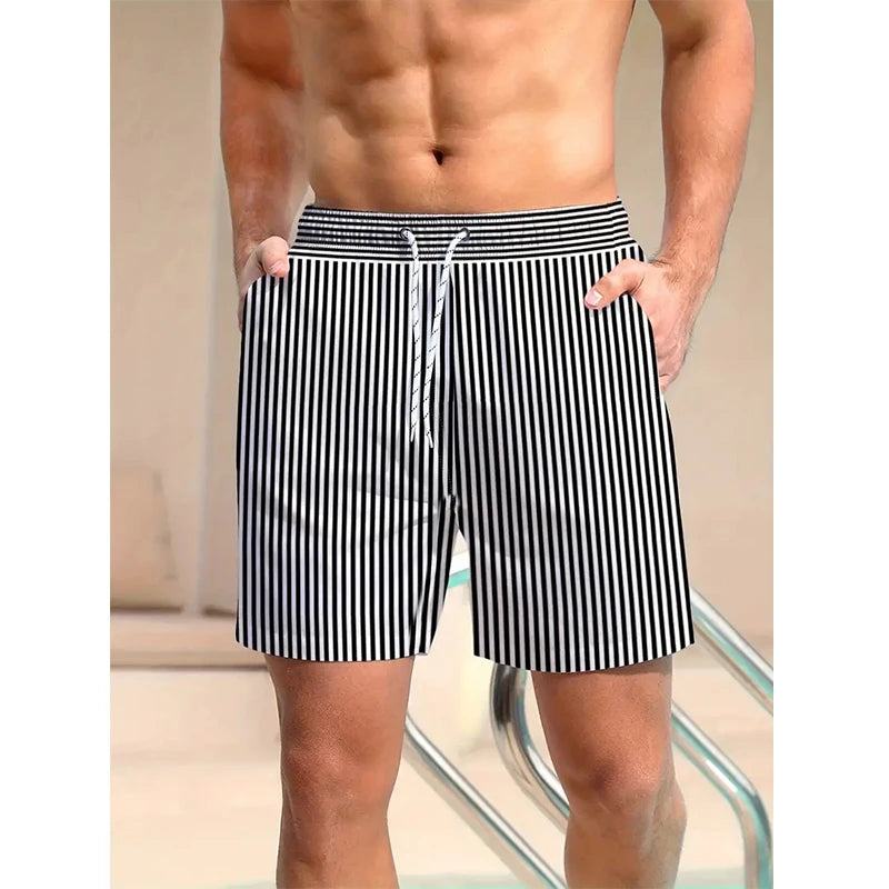 Striped Athletic Shorts