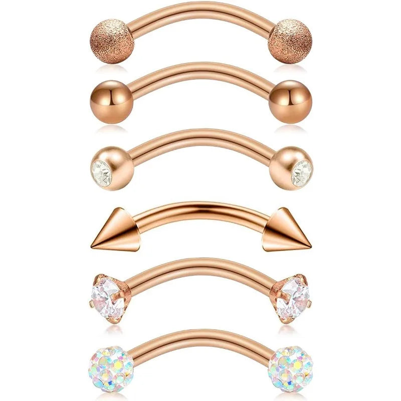 Titanium CZ Labret Nose Stud