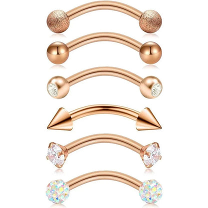 Titanium CZ Labret Nose Stud