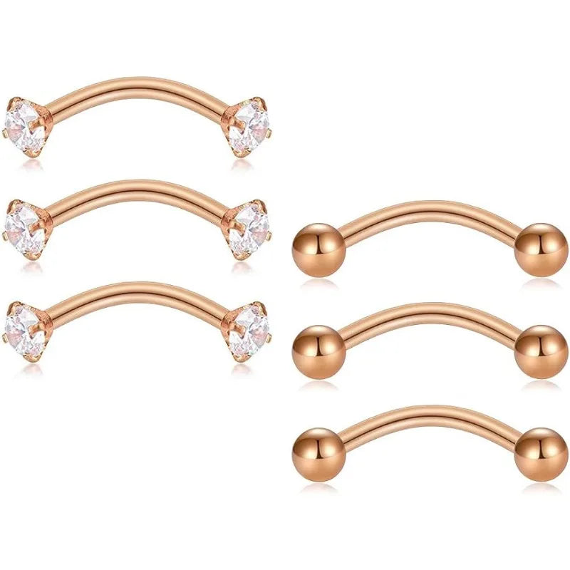 Titanium CZ Labret Nose Stud