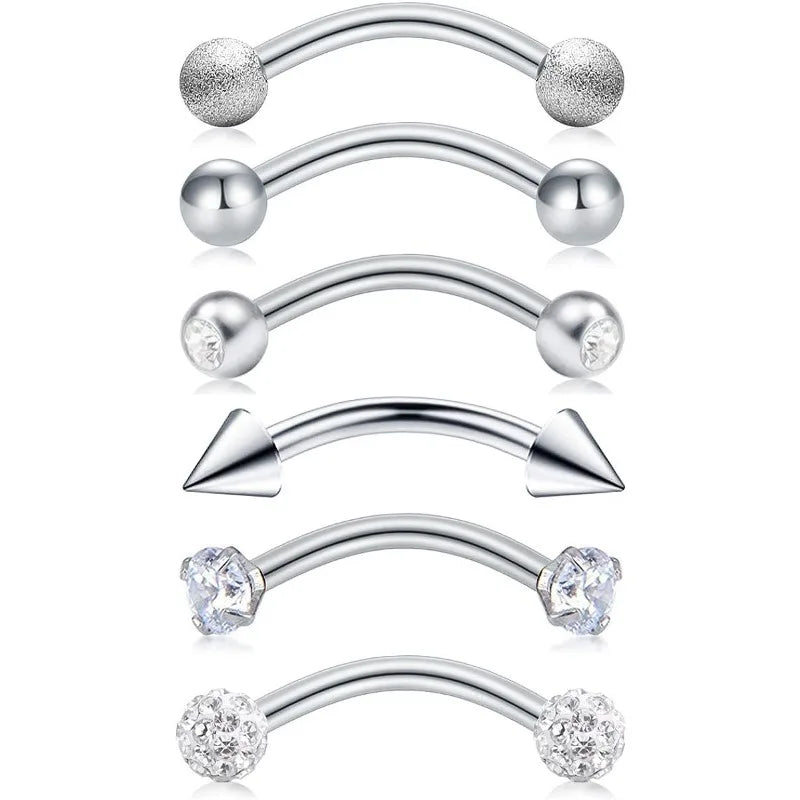 Titanium CZ Labret Nose Stud
