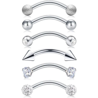 Titanium CZ Labret Nose Stud