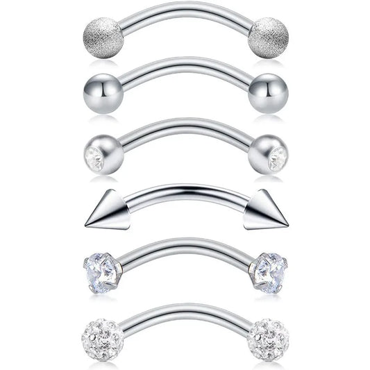 Titanium CZ Labret Nose Stud
