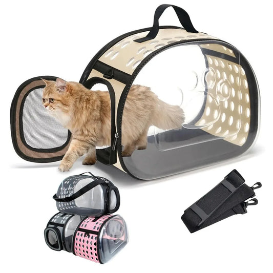 Transparent Foldable Outdoor Pet Carrier Handbag