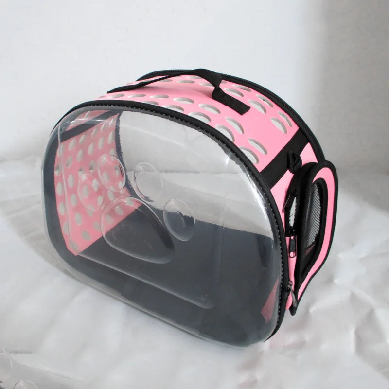 Transparent Foldable Outdoor Pet Carrier Handbag