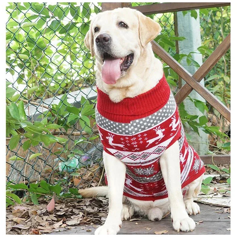 Turtleneck Christmas Wear Dog Knitted Sweater
