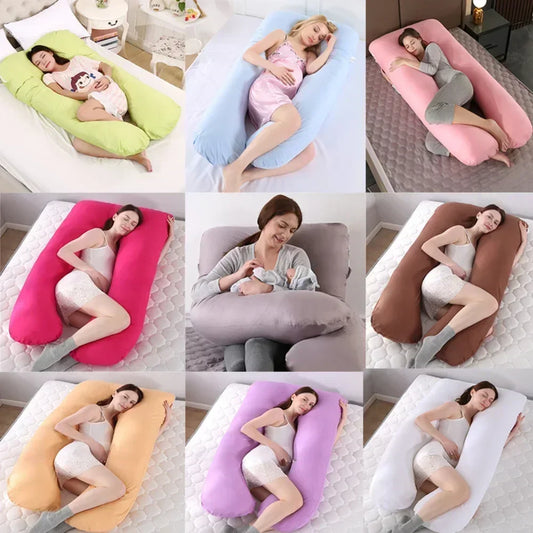 U-Shaped Cotton Pregnancy Pillow