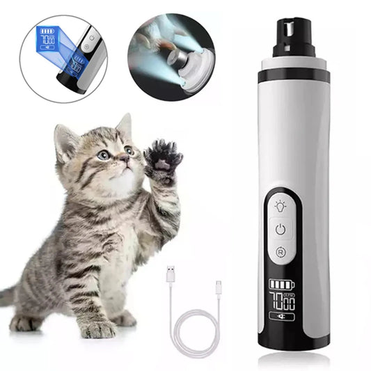 USB Rechargeable LED Pet Nail Grinder