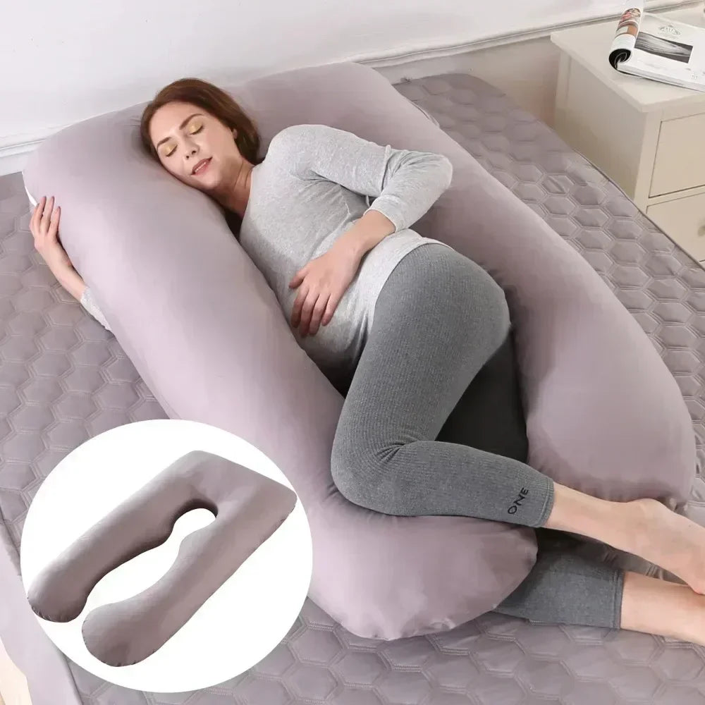 U-Shaped Cotton Pregnancy Pillow