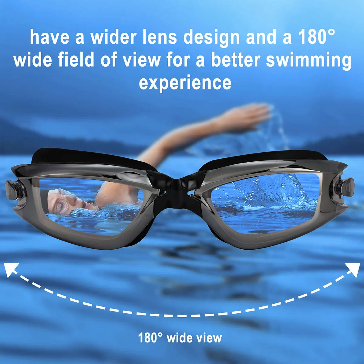 Lunettes de natation réglables en silicone