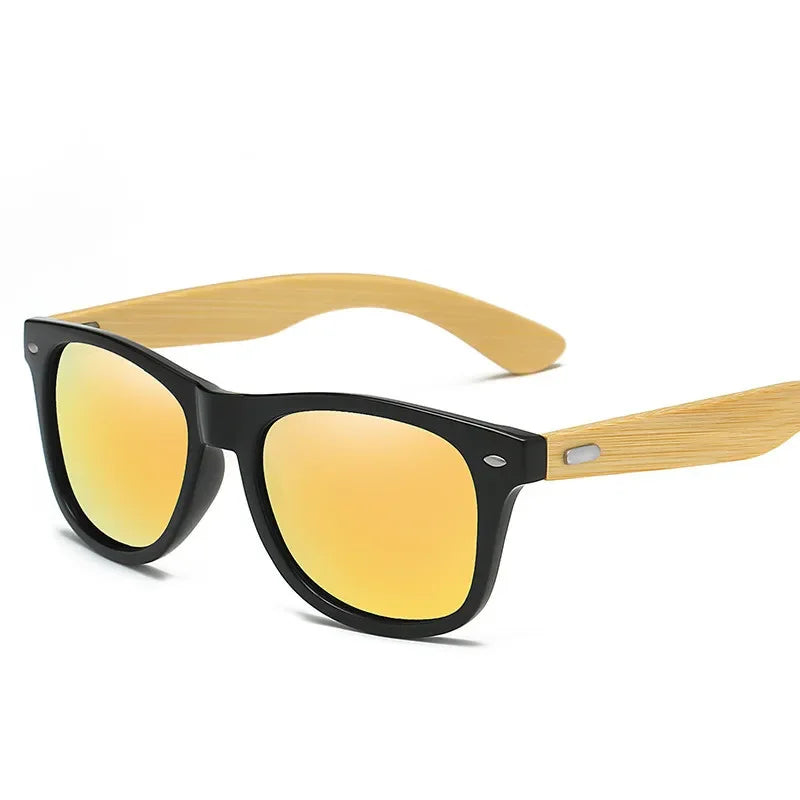 Unisex UV400 Vintage Driving Wood Polarized Sunglasses
