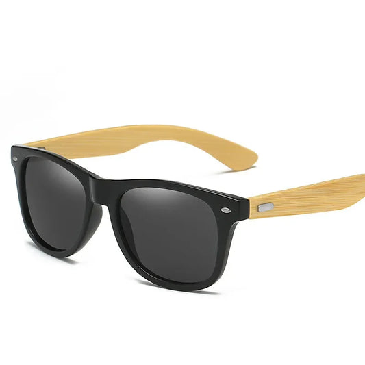 Lunettes de soleil polarisées unisexes UV 400 style vintage pour la conduite, en bois. 