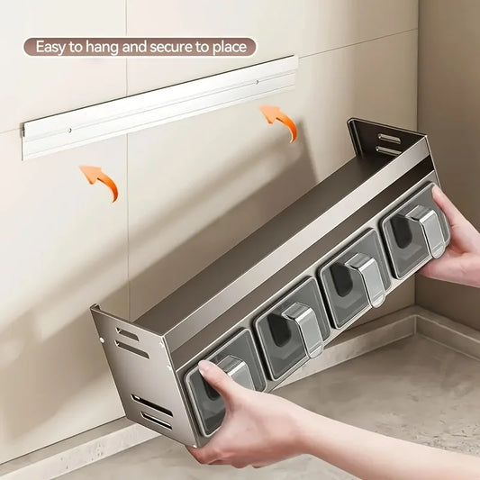 Étagère à épices murale - Organisateur de bocaux pour étagère de cuisine 