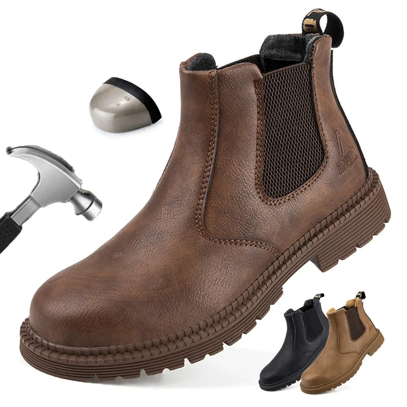 Waterproof Brown Leather Boots