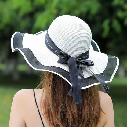 Women's Large Brim Sun Protection Summer Beach Hat