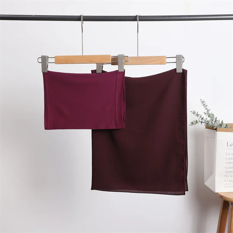 Women's Two Piece Chiffon Hijab