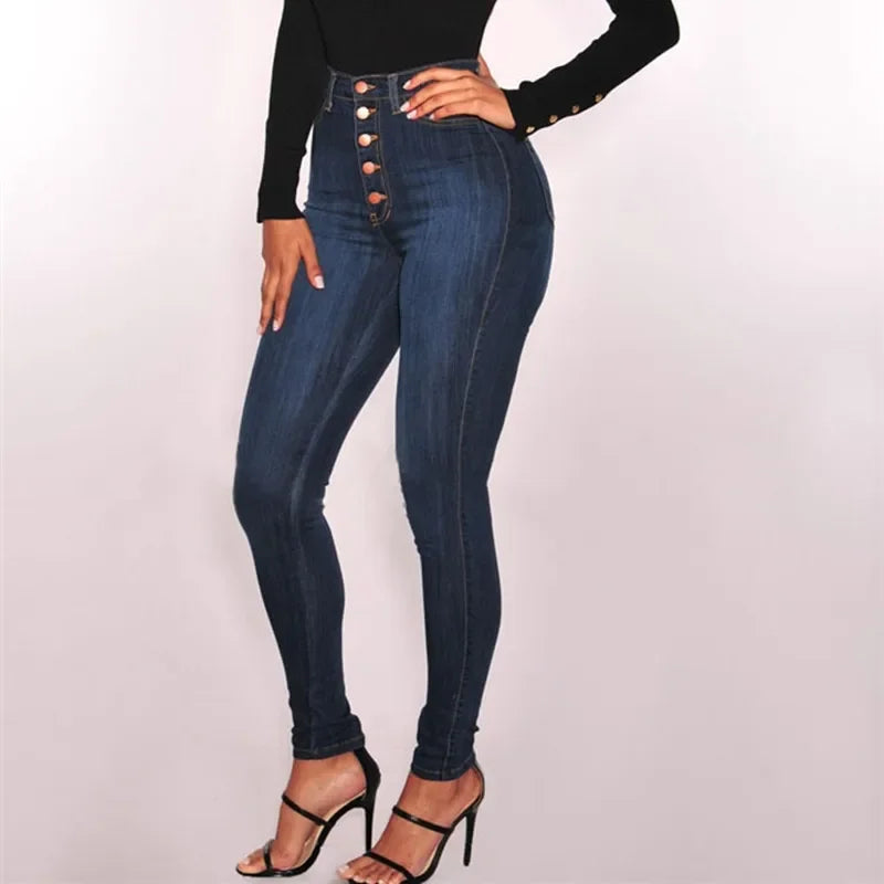 Women's Denim Skinny Pencil Plus Size Stretch Jeans