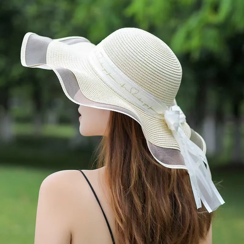 Women's Large Brim Sun Protection Summer Beach Hat