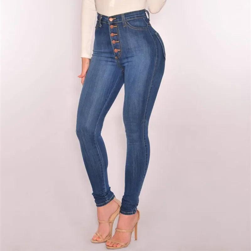 Women's Denim Skinny Pencil Plus Size Stretch Jeans