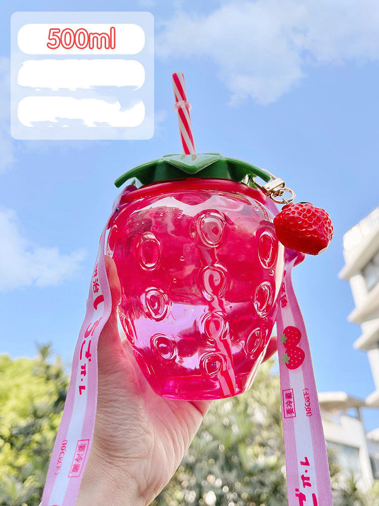 Kawaii Strawberry Water Bottle