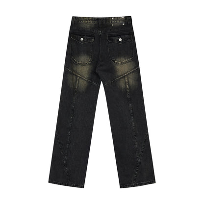Unisex Micro-elastic Loose Jeans