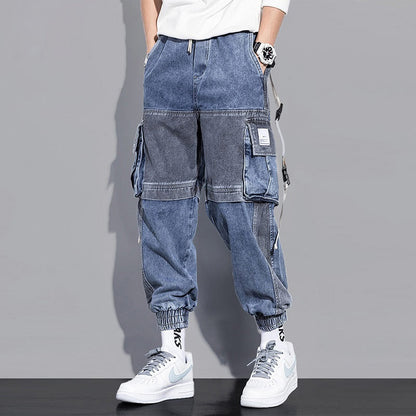 Pantalon en jean ample hip-hop pour hommes