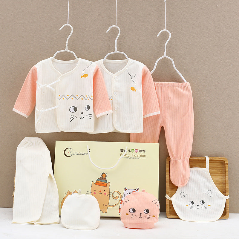 Baumwoll-Geschenkbox-Set für Babykleidung