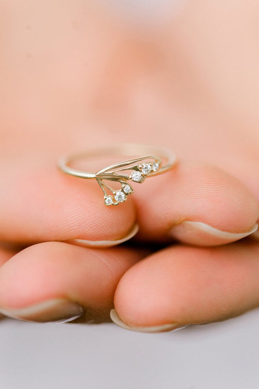 Bague Ailes de Papillon en Zircon