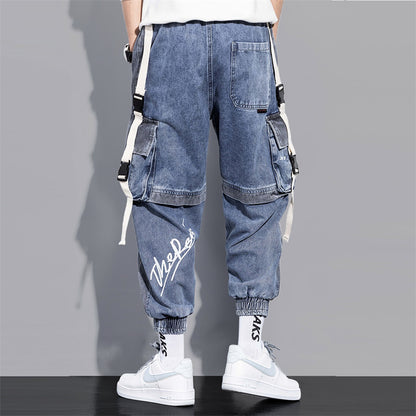 Pantalon en jean ample hip-hop pour hommes