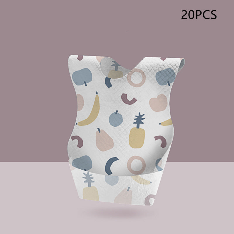 Bavoirs jetables pour bébé avec poche de riz et serviette de salive