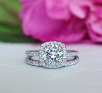 Couple Engagement Sliver Rings