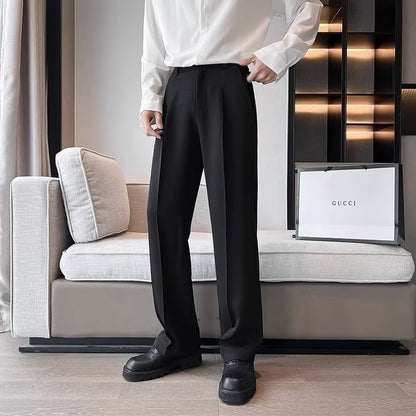 Men's Anti-wrinkle Loose Wide-leg Suit Pants