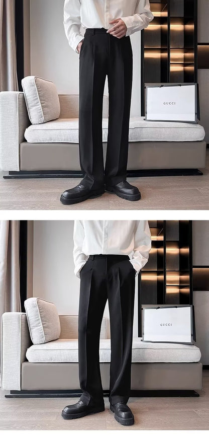 Men's Anti-wrinkle Loose Wide-leg Suit Pants