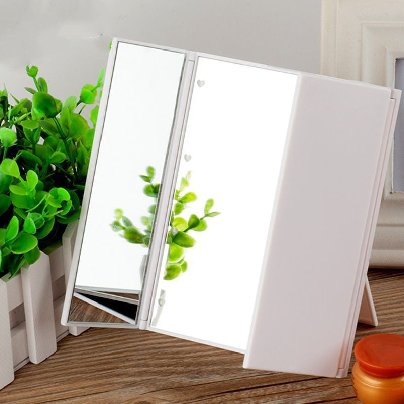 folding mirror vanity