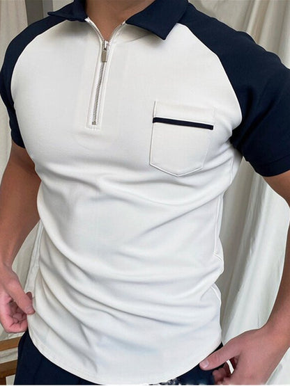 Men Polo Zipper T-Shirts