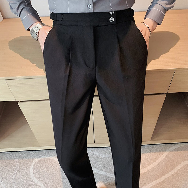 Pantalon de costume de tenue de soirée d'affaires de style britannique