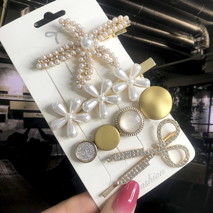 Haarspangen mit geometrischen Perlen für Damen