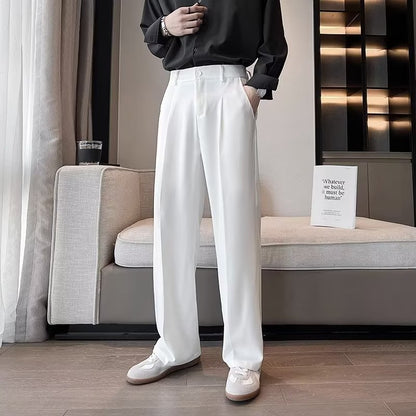 Men's Anti-wrinkle Loose Wide-leg Suit Pants