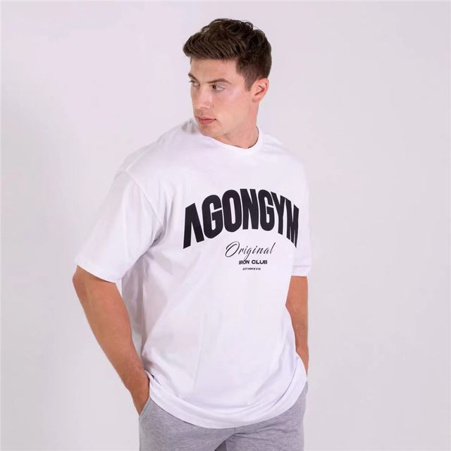 Cotton Long Sleeve Loose Men T-Shirt