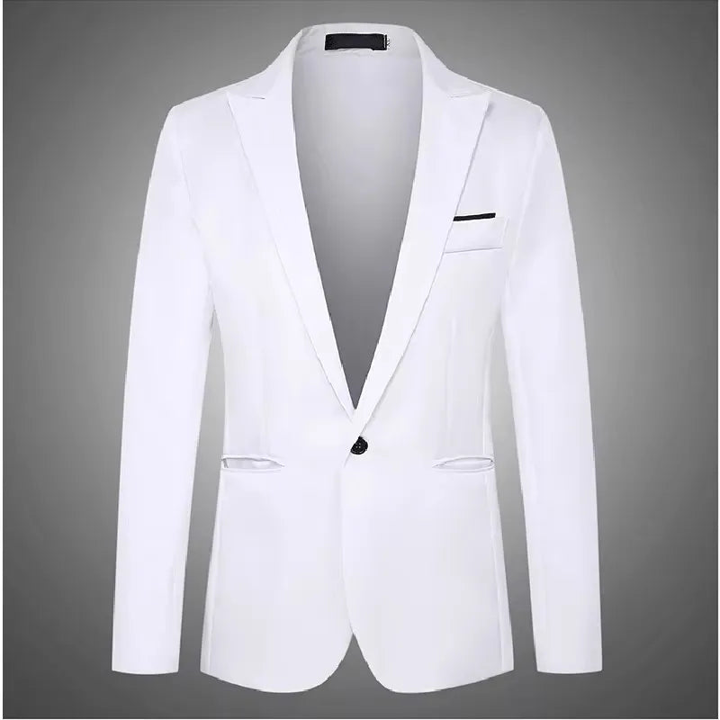 men's white suit jacket