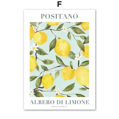 Positano Zitronenkunst Poster