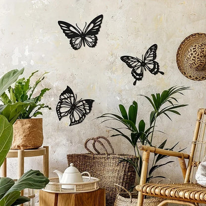 3pcs Butterfly Metal Wall Decor